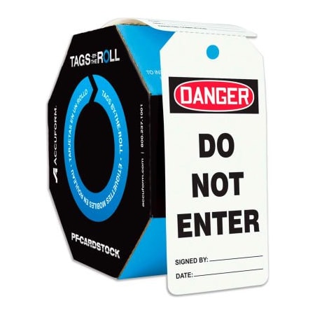 Accuform Accuform Danger Do Not Enter, PF-Cardstock, 250/Roll TAR140